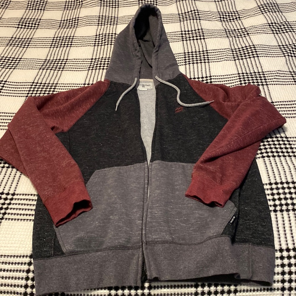 Billabong mens large full zip hoodie